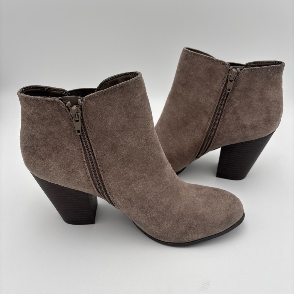 Fergalicious Dark Brown Ankle Booties‎ with Zipper
